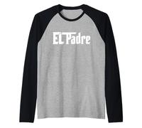 Mens El Padre Papi Regalo para Dia Del Padre Raglan Baseball Tee
