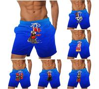 Men's Elasicated Waist Shorts Beer Festival Pants Gymnastics Sports Short Trousers Men Workout Short ,Quick Dry Active Running Sweatpants Regular Fit Casual Half Pants Oversized UK Clearance