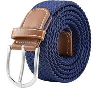 Men's Elastic Braided Stretch Belt - Adjustable Woven Canvas Belt for Men & Women, 125 cm, Ideal for Golf, Casual & Formal Wear, Fits Jeans, Pants, Shorts
