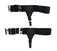 Men's Elastic Sock Suspenders Garters Hold up Braces Black