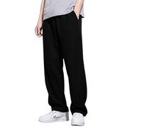 Men's Elasticated Waist Casual Trousers with Pocket - Drawing Loose Fit Cargo Joggers for Men UK, Knit Track Suit Bottoms Sweatpants Perfect for Autumn Winter Daily Wear & Outdoor Activities