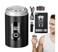 Mens Electric Razor - Portable Beard Trimmer, Compact Face Shaving Machine | Lightweight Cordless Cutter for Car Console, Office Drawer, Camping Organizer, Business Carry Gear or Overnight Bag, Wet