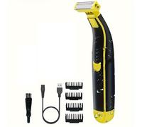 Men'S Electric Shaver Dual Blade Wet & Dry Razors Full Body Washable USB Rechargeable Precision Trimmer Heads