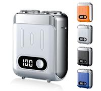 Mens Electric Shavers, 2026 New Men's Portable Mini Rotary Electric Shaver, Mens Shavers Cordless Rechargeable, Small Shavers for Travelling, Beard Trimmer for Men (White)