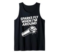 Mens Electrical Engineer Sparks Fly When I'm Funny Electrician Tank Top