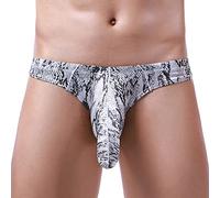 Men's Elephant Nose Pouch Briefs Underwear Trendy Jock Strap Bulge Enhancement Sexy Comfort Sissy Exotic Male Lingerie Thongs Bikini Jockstrap Bulge Enhancer Scrotal Support for Men White