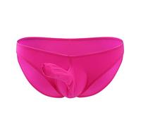 Men's Elephant Nose Underwear Brief with Pouch for Balls Sexy Classic Cheeky Bulge Enhancer Jockstrap Male Workout Tiny Soft Exotic Underwear Briefs Plain Trendy Lingerie G String Hot Pink