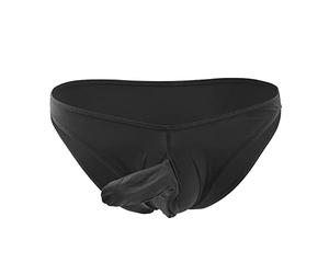 Men's Elephant Nose Underwear Brief with Pouch for Balls Sexy Classic Cheeky Bulge Enhancer Jockstrap Male Workout Tiny Soft Exotic Underwear Briefs Plain Trendy Lingerie G String Black