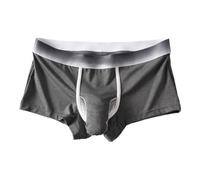 Men's Elephant Pattern Boxer Briefs, Breathable Pouch for Ultimate Comfort (S Black)