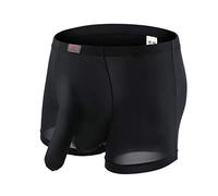 Mens Elephant Trunk Underwear Mens Separation Underwear Sexy Long Penis Pouch Boxers Semi Sheer Athletic Underpants Ultra Thin Dry Fit Panties With Built In Pouch Support Sexy Lingerie Trunk
