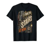 Men's Elevator Mechanic I Take The Stairs At Work Value Graphic T-Shirt