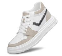 Men's Elevator Shoes Invisible Height Increasing Shoes Hidden Wedge Heel Leather Casual Shoes 2.4 Inches Taller Shoes with Height Increase Insoles Khaki 43