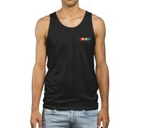 Mens Embroidered Vest for Pride with Rainbow Hearts Design LGBTQ Gift Gay Bisexual Transgender Queer Festival Present, M, Black