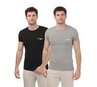 Men's Emporio Armani 2 Pack Underwear Logo T-Shirt in Multicolour