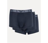 Emporio Armani Men's 3 Pack Stretch Cotton Trunks, Blue