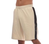 Men's Emporio Armani EA7 Logo Series Cotton-Blend Bermuda Shorts in Cream