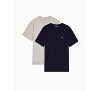 Emporio Armani Men's 2 Pack Lounge Crew T-Shirt, Multicoloured