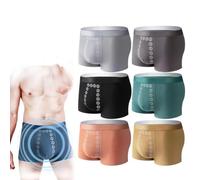 Men's Energetic Massage Magnetic Therapy Underwear - Bamboo Viscose Boxer Briefs (6 pcs)
