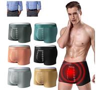 Men'S Energetic Massage Magnetic Therapy Underwear Energy Field Therapy Men Pants Massage Boxer Brief Improving Power Underpants For Rapid Increase Enlargement Underwear With Health Care
