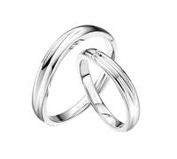 Mens Engagement Rings Silver, Wedding Band Polish Jewelry 9K White Gold Size Q 1/2