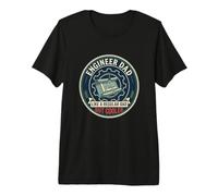 Mens Engineer Dad Blueprint Mechanical Innovation Father's Day Premium T-Shirt