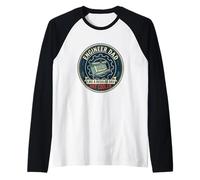 Mens Engineer Dad Blueprint Mechanical Innovation Father's Day Raglan Baseball Tee
