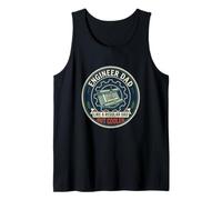 Mens Engineer Dad Blueprint Mechanical Innovation Father's Day Tank Top
