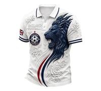 Mens England Football Shirt 2026 World Cup Short Sleeve Graphic Polo Shirts