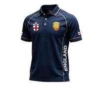 Mens England Football Shirt 2026 World Cup Short Sleeve Graphic Polo Shirts