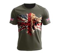 Men's England National Day Tops Great British Bunting Flag T Shirts Britain Flag Print Tee Roundneck Short Sleeve Tshirts Union Jack UK T-Shirts 2026