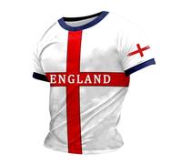 Mens England Print T Shirt Short Sleeve Crewneck Casual Tee Top British Flag Graphic T Shirt for Football Rugby Fan St GeorgeDay WorIdCup Summer Streetwear Tall Size Top Tees (M) Wine