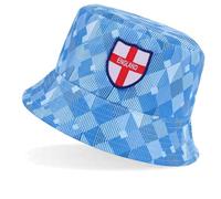 Mens England Retro Reversible Bucket Hat Unisex Football Fan Cotton Cap | Adults Womens 100% Cotton Wide brim Ideal for football matches, festivals, holidays, camping and everyday wear