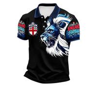 Men's England St George's Cross Polo Shirt 2026 Summer Classic Poloshirt with Red England Flag Design Perfect for Football Fans Comfortable Fit for Everyday Wear and Matches