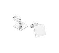 Men's Engravable Sterling Silver Square Cufflinks - Savile Row Company