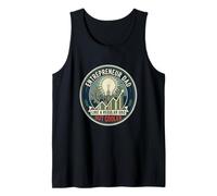 Mens Entrepreneur Dad Business Startup Grow Mindset Father's Day Tank Top