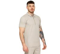 Mens Enzo Polo Shirts Casual Collared Zip Stretch T-shirt Summer Tops