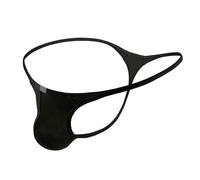 Men's Erotic Briefs Men's Erotic G-Strings & Thongs Comfortable and Breathable Underwear Sexy Pouch Underpants for Mens Joke Secret Gift Black