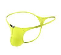 Men's Erotic Briefs Men's Erotic G-Strings & Thongs Comfortable and Breathable Underwear Sexy Pouch Underpants for Mens Joke Secret Gift Yellow