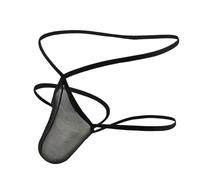 Men's Erotic Briefs Sexy Thongs Comfortable and Breathable Underwear Sexy Pouch Underpants for Mens Beach Swimwear Nightclub Pool Party Black