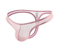 Men's Erotic G-strings - Men's Thong UnderwearSexy Mesh See-Through Jock Strap Low Waist Elephant Pouch Cosplay Costume G-String for Stag Do Fancy Dress Party Costumes Pink