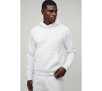 Men's Essential Boxy Over the Head Hoodie | Grey Marl | Size Large | BOOHOOMAN