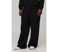 Men's Essential Extreme Wide Leg Jogger | Black | Size 3X-Large | BOOHOOMAN