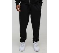 Men's Essential Man. Regular Fit Jogger | Black | Size Small | BOOHOOMAN