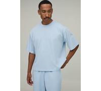 Men's Essential Oversized Boxy Fit T- Shirt | Light Blue | Size 2X-Large | BOOHOOMAN