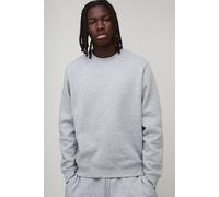 Men's Essential Regular Fit Crew Neck Sweatshirt | Grey Marl | Size 5X-Large | BOOHOOMAN