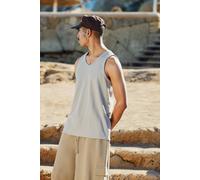 Men's Essential Regular Fit Waffle Vest | White | Size 2X-Large | BOOHOOMAN