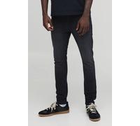 Men's Essential Skinny Fit Jeans | Washed Black | Size 38R | BOOHOOMAN