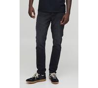 Men's Essential Slim Fit Jeans | Washed Black | Size 38R | BOOHOOMAN