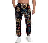 Men's Ethnic Style Joggers Sweatpants Retro Native Indian Printed Sport Jogging Pants Casual Novelty Trousers with Pockets