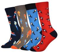 Men's EUR 42-46 Animal Socks Bird Gift Crazy Novelty Dress Crew Calf Socks (Bird)